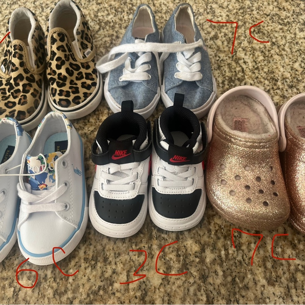 Variety of children shoes